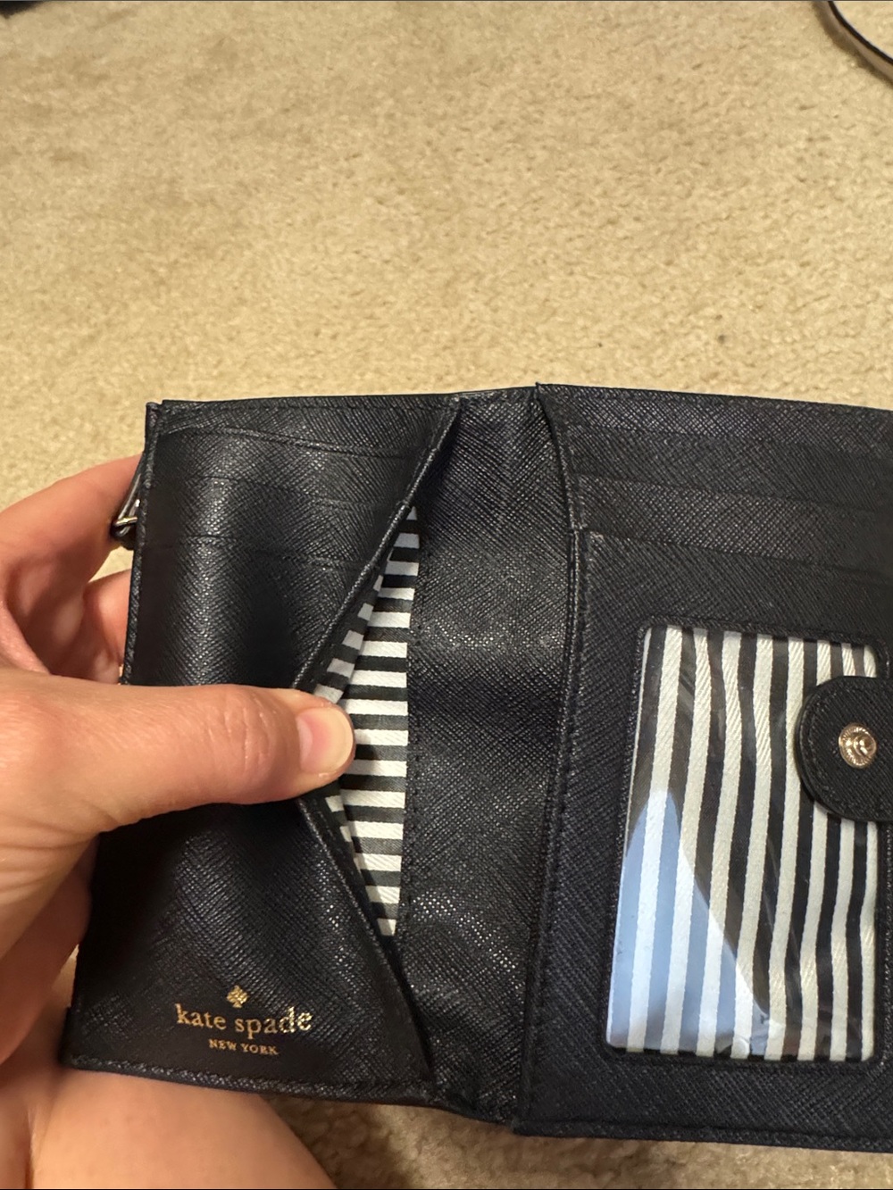 kate spade Black Wallet with Pink Cat Accents - Picture 5 of 5